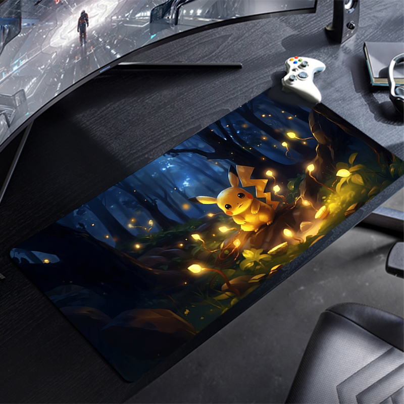 Gaming Keyboard Mini - P-Pikachus マウスパッド ゲーム用 900x400 ラバー製 ミニPCキーボード