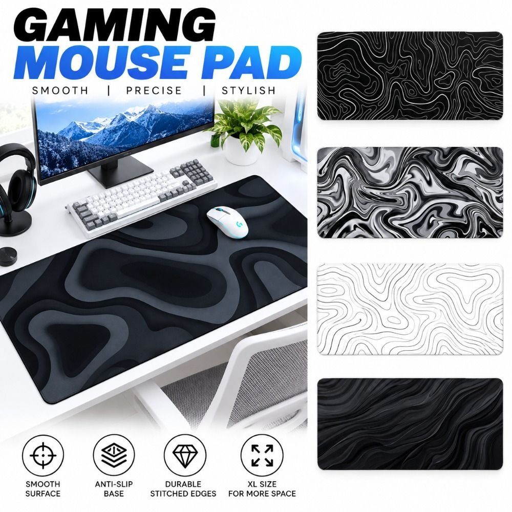 大型ゲーミングマウスパッド、滑り止め加工、耐摩耗性、オフィス - Gaming Keyboard Nearby のレビューと価格
