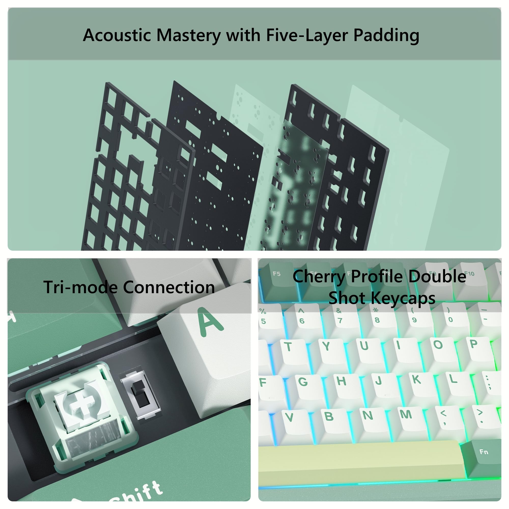 WOMIER SK75 ワイヤレスアルミニウム VIA カス - Gaming Keyboard Hot Swappable のレビューと価格