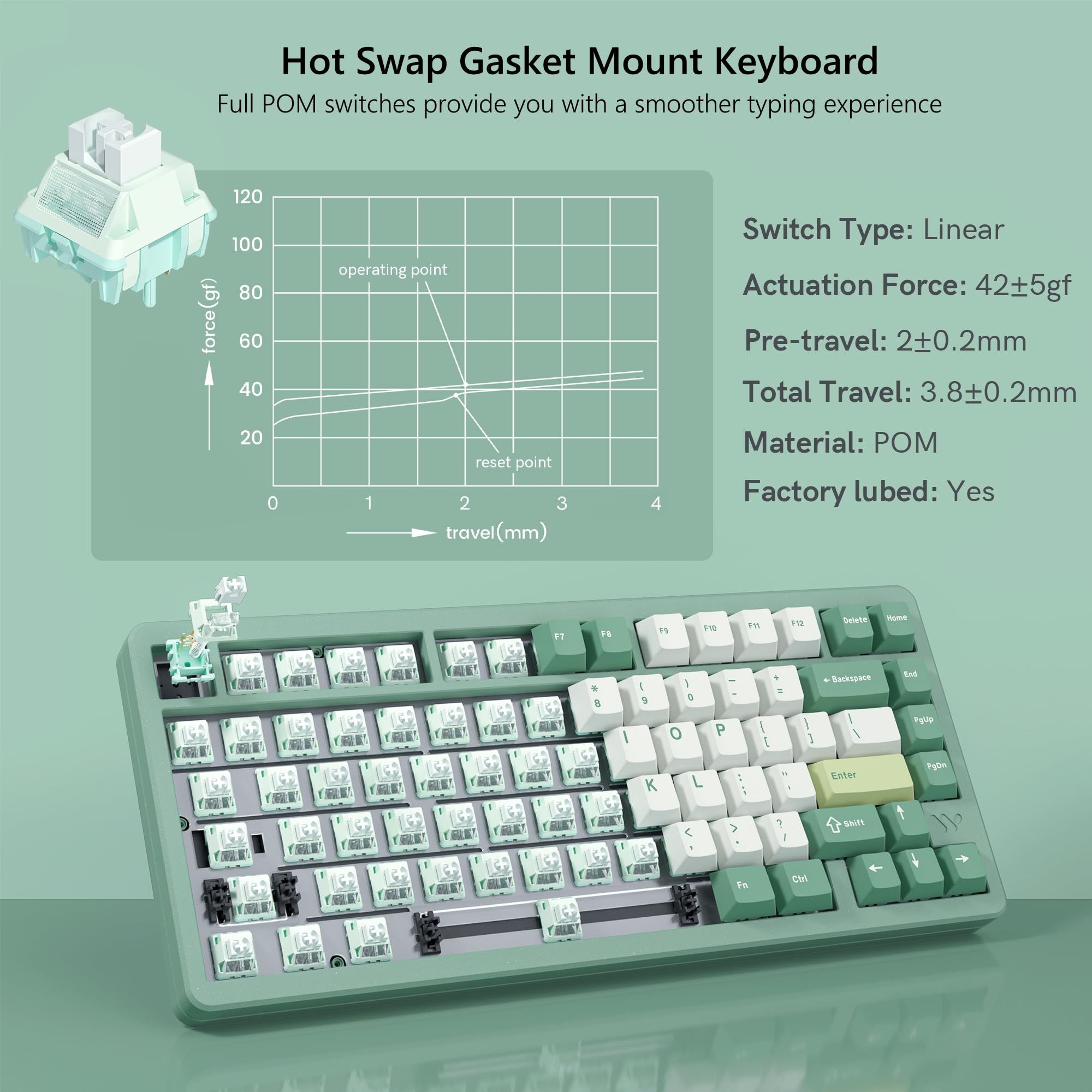 WOMIER SK75 ワイヤレスアルミニウム VIA カス - Gaming Keyboard Hot Swappable のレビューと価格