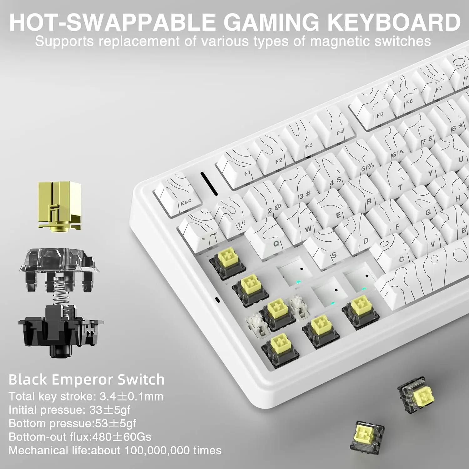 AULA F75 HE マグネット式キーボード 75% ゲー - Gaming Keyboard Nearby のレビューと価格