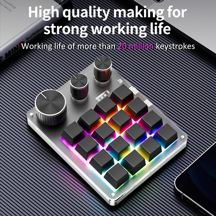 RGBワイヤレスBluetooth 3モード カスタムプログ - Gaming Keyboard Mini のレビューと価格
