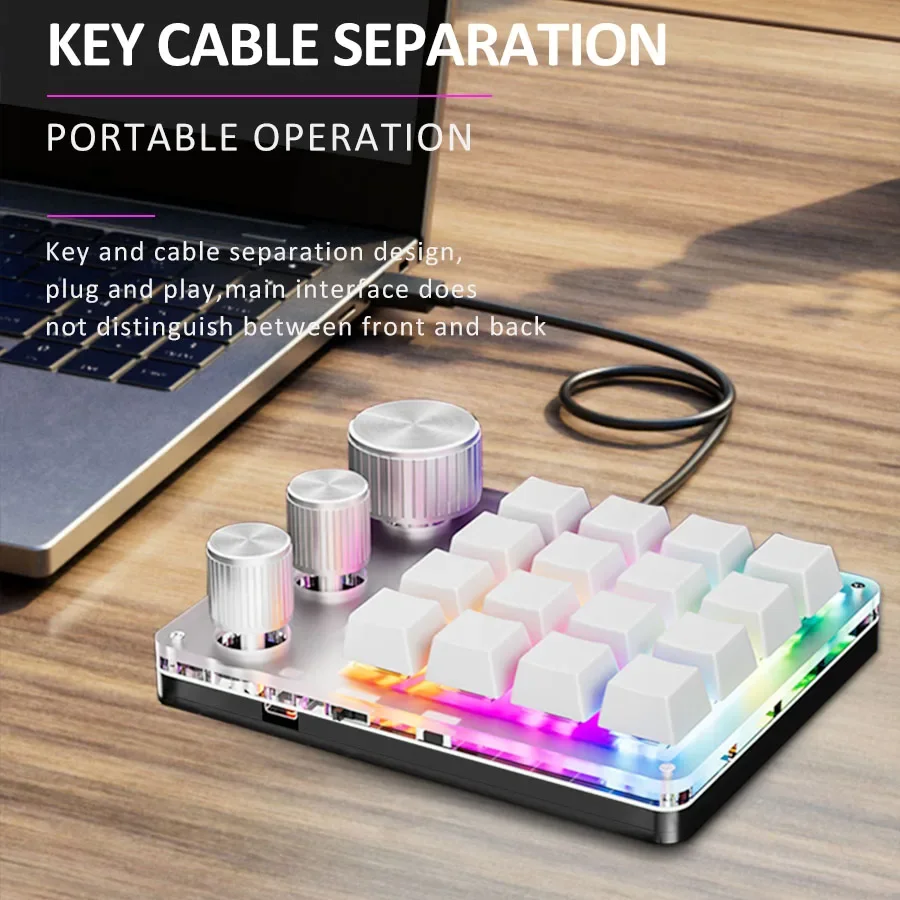 RGBワイヤレスBluetooth 3モード カスタムプログ - Gaming Keyboard Mini のレビューと価格
